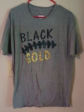 Womens Grey 'Black Gold' Graphic Tee